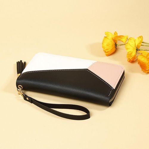 product_image_name-Fashion-Women's Wallets, Womens Purses Coin Purse with Card Holder, Long Leather Wallets for Women with Zipper Closure and Multiple Pockets-3