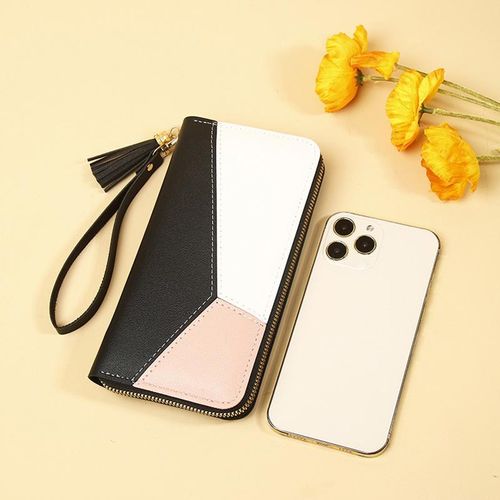 product_image_name-Fashion-Women's Wallets, Womens Purses Coin Purse with Card Holder, Long Leather Wallets for Women with Zipper Closure and Multiple Pockets-5