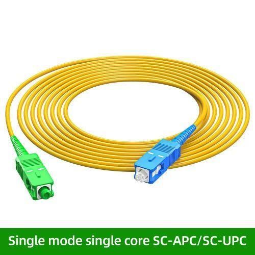 Generic Single Mode Simplex Fiber Optic Patch Cord – SC/APC Green to SC/UPC Blue Optical Jumper Cable for FTTH & Routers - image 2