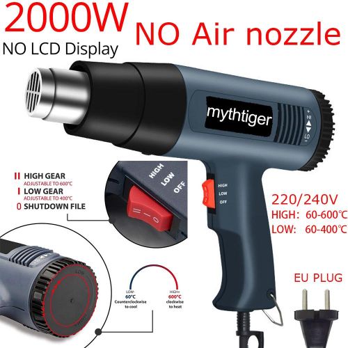 2000W LCD Display Heat Gun 220V EU Plug Industrial Electric Hot