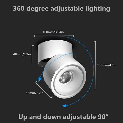 Generic Surface Mounted Folding LED Spotlight (360° Rotatable & 90° Foldable Downlight)