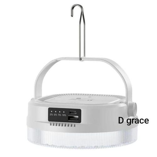 Dp 4000mAh/80W Rechargeable LED Bulb with power Display-7858White