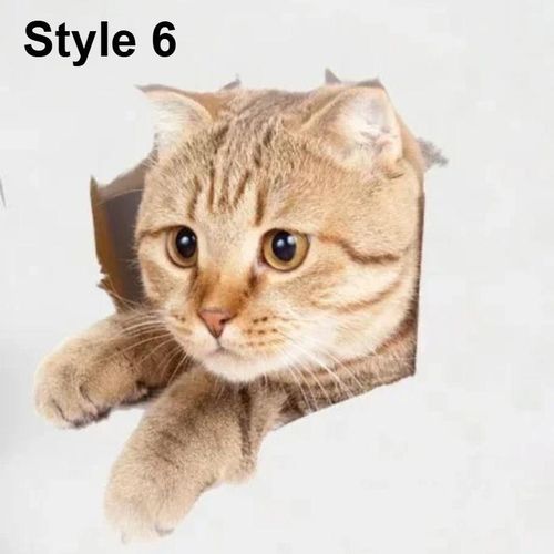 product_image_name-Generic-3D Hole Fun Cat Home Decoration Stickers Toilet Stickers Simulation Stickers-7