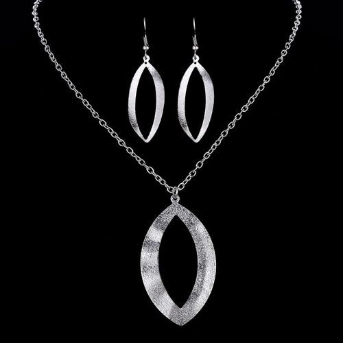 Generic Cheap Price Matte Silver Color Round Pendant Necklace Earrings Match All Jewelry Set For Women Jumia Nigeria