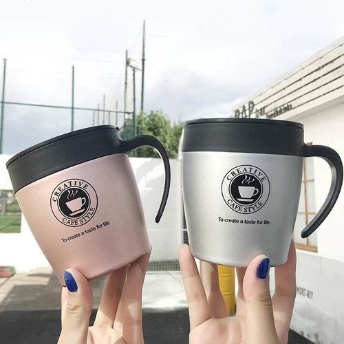 330ML Handle Coffee Mug Stainless Steel Thermos Cups Vacuum Flask thermo  Water Bottle Adult Bussiness Men Tea Portable Thermo cup