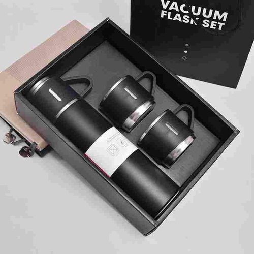 product_image_name-Generic-3 in 1 - VACUUM FLASK SET 500ml  With Extra 2 Cups Bottle-1