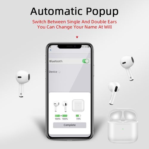 product_image_name-TiLECC-Air Pro 4 TWS Touch Sensor Bluetooth Headset - White-4