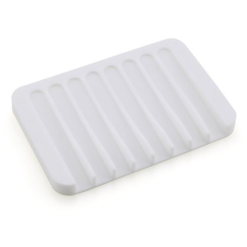 Silicone Soap Holder Tray Soap Dish Box Drain for Bathroom Kitchen