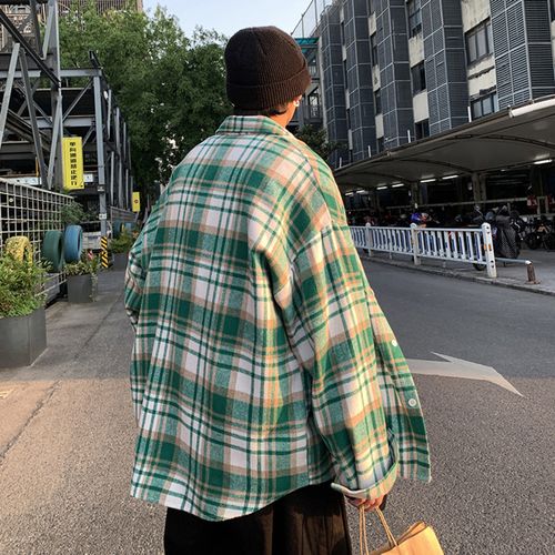 Casual Plaid Loose Korean Style Shirt