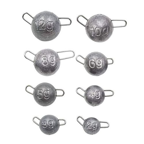 Generic 50/40pcs Cannonball Fishing Weights Sinkers Quick Set Up Jig Head  Ball Sinker Cheburashka Weight For Bass Trout Pike Perch Pesca