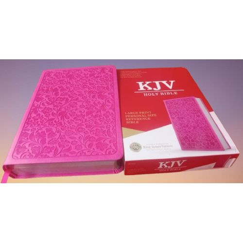 product_image_name-Generic-KJV Large Print Personal Size Reference Bible, Pink LeatherTouch, Red Letter, Cross-References, Full-Color Maps, Easy-to-Read MCM Type-2