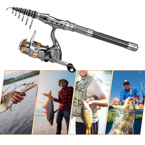 Lixada Portable Fishing Rod and Reel Combo Telescopic Fishing Rod