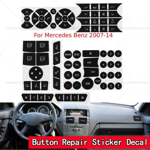 AC Dash Button Repair Kit, Car Button Decals - Best for Fixing