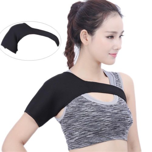 Generic 1PC Black Exercise Shoulder Brace With Pressure Pad