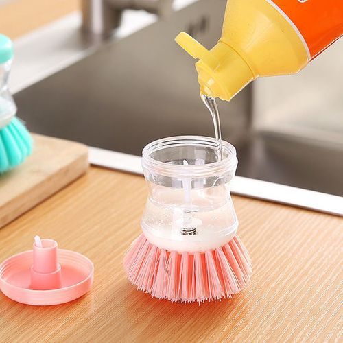 Generic 3PCS Kitchen Brush With Liquid Soap Dispenser/Sponge Holder - image 3