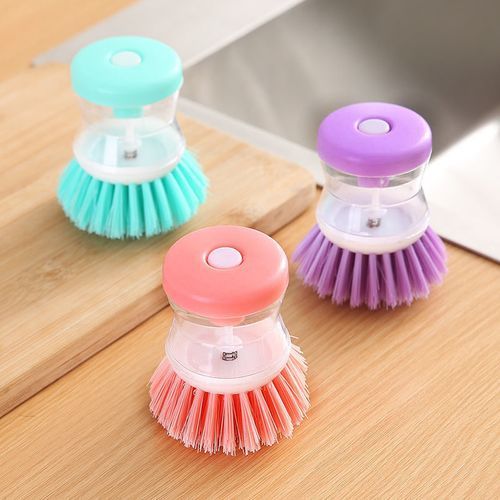 Generic 3PCS Kitchen Brush With Liquid Soap Dispenser/Sponge Holder - image 4