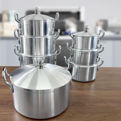 product_image_name-Generic-Cookware set silver pot ( 7 sets )  -1