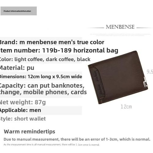product_image_name-HUAHUA-HUAHUA New Men's Wallet Short And Portable Multifunctional Brown-3