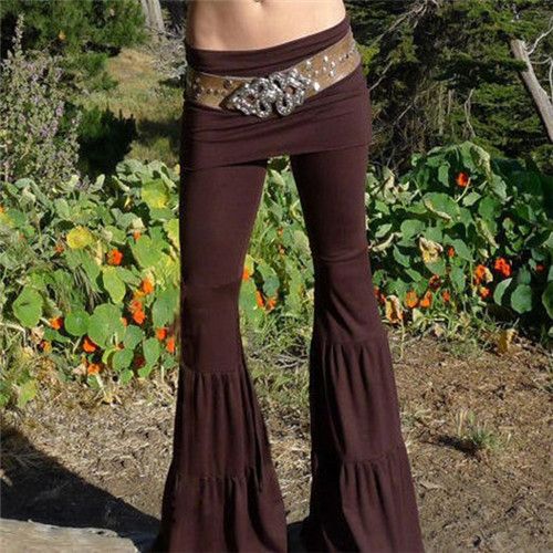 Fashion New Hippie Boho Women Tie Dye Gypsy Bell Bottom Loose Wide Leg  Flared Hot Pants