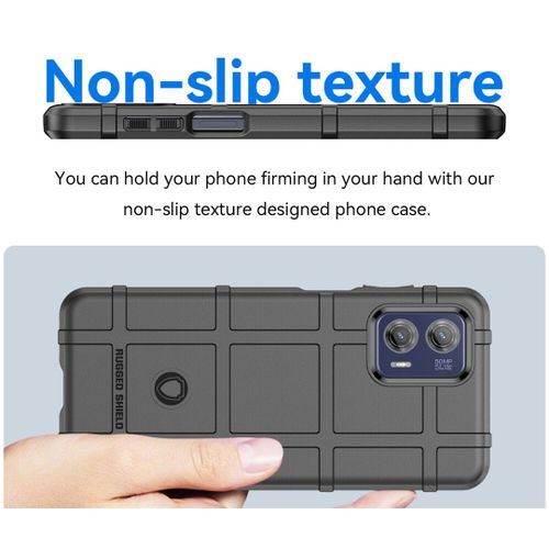 product_image_name-Generic-Rugged Shield Back Case For Moto G73 5g - Black-2