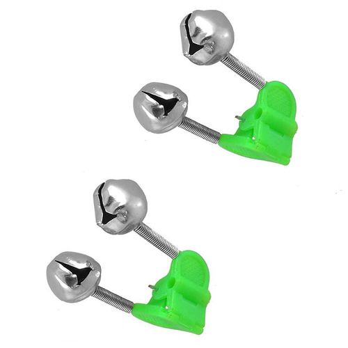 Generic TOP!-Green Plastic Clip, Bite Alarm, Rod Fishing Bells, 4