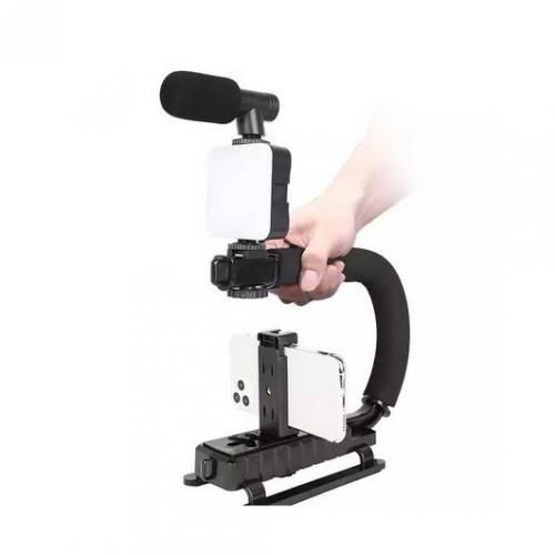 Generic Vlogging Kit Potable Handheld Bracket Gimbal Phone Cameras Stabilizer (No Remote Included) - image 2