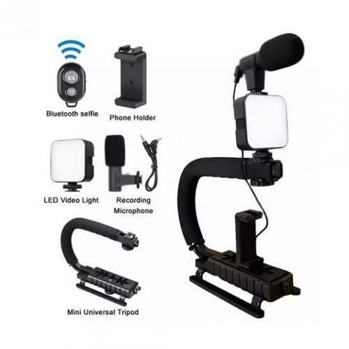 Generic Vlogging Kit Potable Handheld Bracket Gimbal Phone Cameras Stabilizer (No Remote Included) - image 3