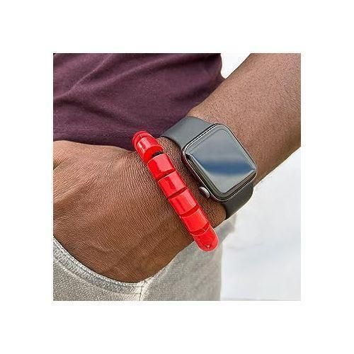 Fashion Traditional Coral Plastic Bead Bracelet Red - image 2