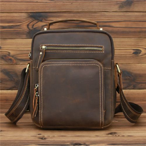 Men's Messenger Bag Men Genuine Leather Shoulder Bag Male Leather Crossbody  Bags