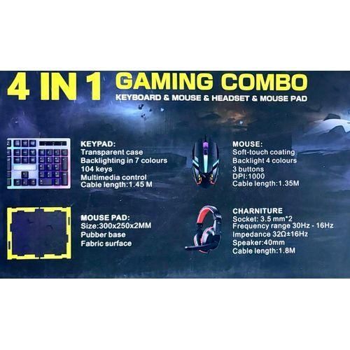 Generic T-wolf 4 in 1 RGB Gaming combo KEYBOARD + MOUSE + HEADSET + MOUSE PAD - image 2