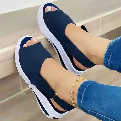 Fashion 2021 New Women Sandals Soft Stitching Ladies Sandals Comfortable  Flat Knit Sport Sandals Women Open Toe Shoes Sandalias De Mujer