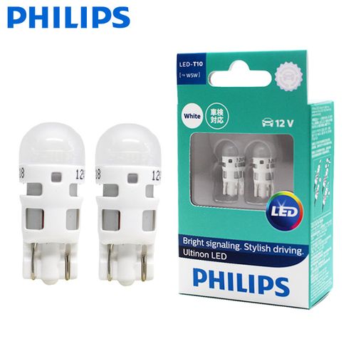 Generic Philips T10 Led 12v W5w 6000k 11961ulw Cool Blue And White