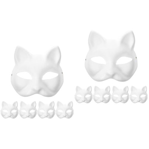 Blank Paper Masks Decorate, White Halloween Mask Blank