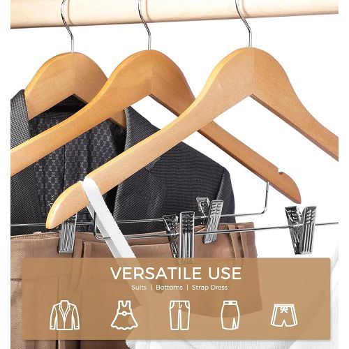 product_image_name-Generic-Wooden Cloth hanger with clips - 20 Pcs-4