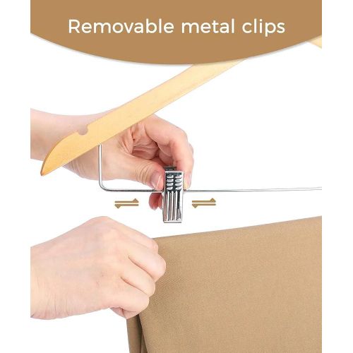 product_image_name-Generic-Wooden Cloth hanger with clips - 20 Pcs-5