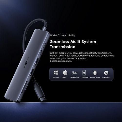 Oraimo Power-Trans USB-C Hub 4K HD Display 5Gbps 7-in-1 Multi-Functional Laptop Adapter Docking-Station - image 4