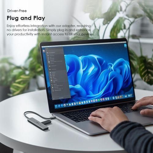 Oraimo Power-Trans USB-C Hub 4K HD Display 5Gbps 7-in-1 Multi-Functional Laptop Adapter Docking-Station - image 5