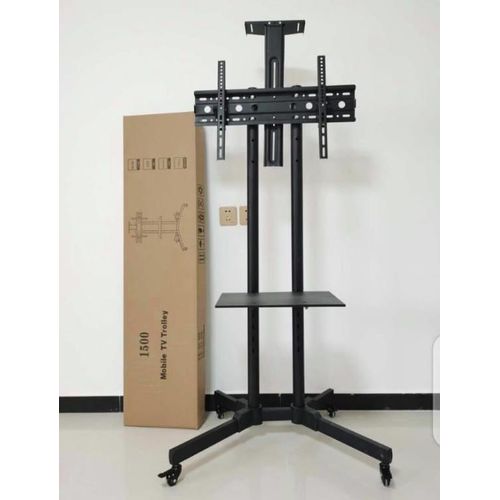 product_image_name-Generic-Mobile Trolley Tv Stand With Mount 32" - 65" - BLACK-1