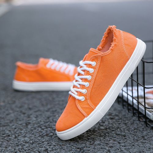 Sport Fashion Frayed C Sneakers For Men Low Top Trainers Mens Orange Vulcanized Shoes Tenis Jumia Nigeria