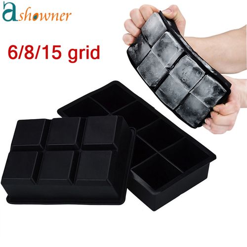 15 Grids Silicone Ice Cube Tray Large Mould Mold Giant DIY Maker Square  Mouldqi#