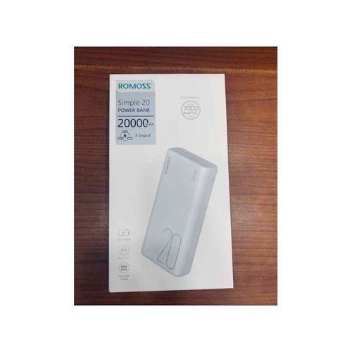 product_image_name-Romoss-Simple 20 20000mAh FAST CHARGE Power Bank with USB LIGHT-3
