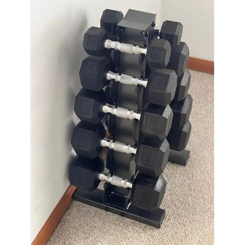 Generic A pair 10kg hexagon dumbbell - image 2