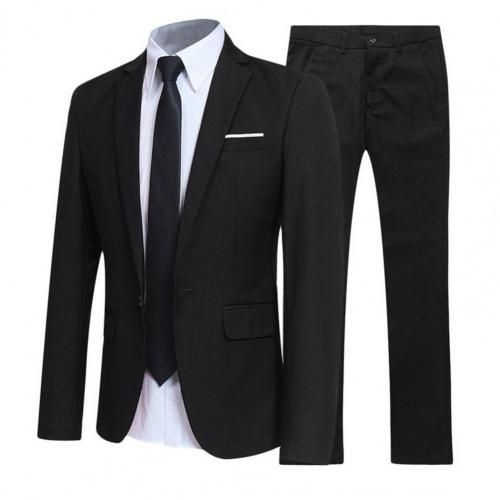 Fashion Business Forma Men Suit Set Lapel Formal Stylish Buttons ...