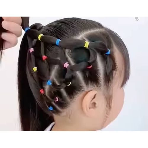 product_image_name-Fashion-2 PLASTIC CONTAINER BABY GIRL HAIR COLOURFUL BANDs-4
