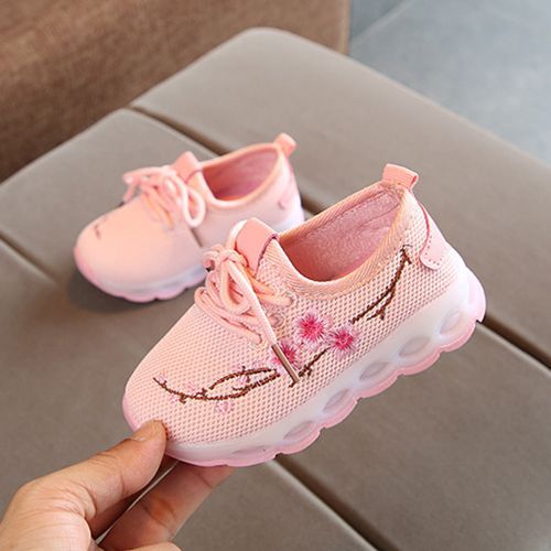 Girls bright discount pink shoes