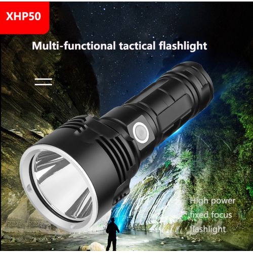 SUPER POWERFUL LED Flashlight L2 XHP50 Tactical Torch USB