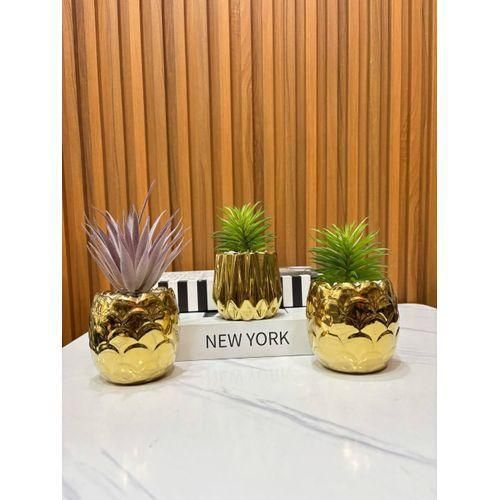 Generic Tabletop Artificial Gold Stand Pineapple Flower