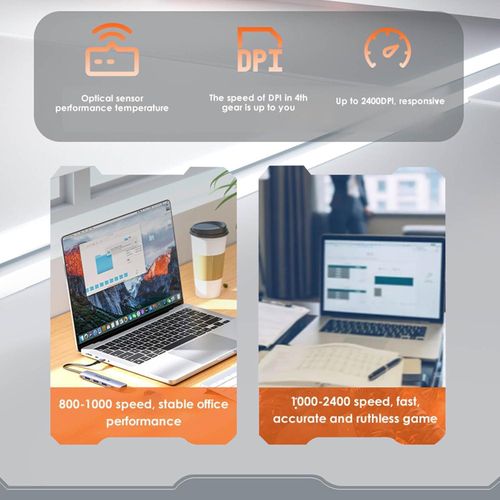 product_image_name-Generic-Transparent Wireless Bluetooth Mouse, 4 DPI 3Modes Rechargeable Mouse, USB 2.4G Bluetooth Computer Mice for Windows PC OS X Android (Pink)-4