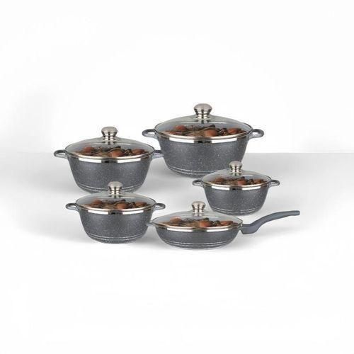 Generic BROCOOK 10pcs Non Stick Aluminum Cooking Pots With Frying Pan