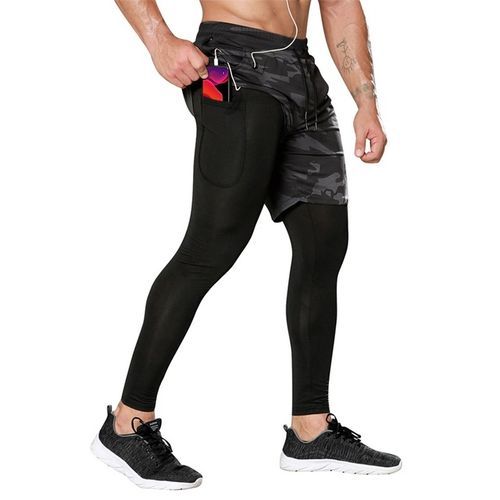 Gym Wear For Menmen's Compression Running Tights - Quick Dry Gym